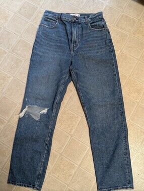 Abercrombie & Fitch Women's Ultra High Rise Curve Love Blue Denim Jeans